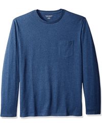 Amazon Essentials Regular-fit Long-sleeve T-shirt With Pocket - Blue