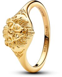 PANDORA - Game of Thrones Lannister Löwe Ring aus Sterling Silber mit vergoldeter Metalllegierung - Lyst