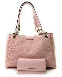 Michael Kors - Trisha Large Shoulder Bag Tote Purse Handbag With Matching Trifold Wallet - Lyst