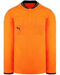 PUMA - Drycell Long Sleeve Collared Orange Referee Football Shirt 701568 54 - Lyst