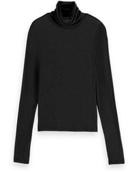 Scotch & Soda - Core Roll Up Neck Long Sleeve T-shirt - Lyst