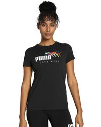 PUMA - T-Shirt ESS+ Love WINS XS Black - Lyst