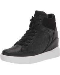 Guess - Blairin Logo Hidden Wedge Lace-up Sneakers - Lyst
