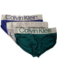 Calvin Klein - Slip Uomo CK Confezione 3 Pezzi tripack Mutande Elastico a Vista Articolo NB3129A Hip Brief 3PK - Lyst
