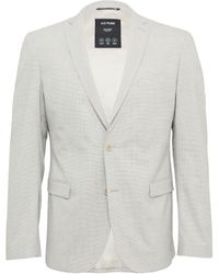 S.oliver - S.O Pure: Anzugsakko aus kariertem Stretch-Gewebe hellgrau 106 - Lyst