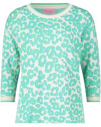 Betty Barclay - Strickpullover mit Jacquard Patch Green/Blue,36 - Lyst