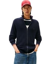 Tommy Hilfiger - Rwb Rib Zip Through Mw0mw41517 Zip Through Trui - Lyst