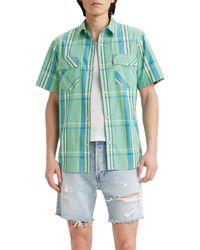 Levi's - Ss Relaxed Fit Western Chemise Waab Plaid Wasabi XS - Lyst