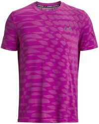 Under Armour - S Seamless T-shirt Purple L - Lyst
