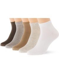 Esprit - Solid-mix 5-pack M Sn Cotton Low-cut Plain 5 Pairs Trainer Socks - Lyst