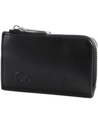 Calvin Klein - Mujer Cartera Ck Set Cardholder W/Zip Pequeña - Lyst