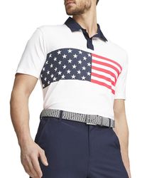 PUMA - Golf Volition Flag Stripe Polo - Lyst