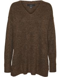 Vero Moda - Vmfiluca Ga Noos-Pullover Lungo con Scollo a V Maglione - Lyst