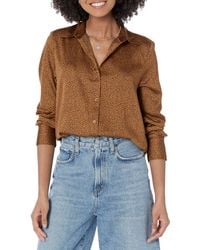 Amazon Essentials - Regular-fit Satin Button Down Blouse - Lyst