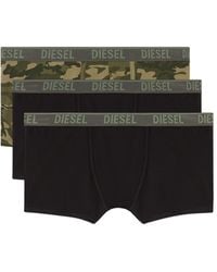 DIESEL - Three-pack Boxer Briefs Plain And Camo - Lyst