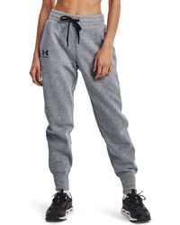 Under Armour - S Rival Fleece Joggers + Pocket Steel Heather 22 - Lyst