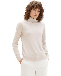 Tom Tailor - 1039821 Basic Pullover mit Rollkragen - Lyst