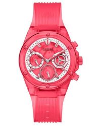 Guess - Red Strap Red Dial Red - Lyst