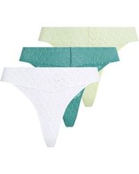 Calvin Klein - Strings Lot de 3 Low Rise avec Dentelle - Lyst