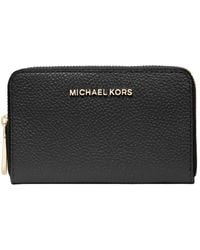 Michael Kors - Michael Jet Set Small Zip Around Card Case Black 2 One Size - Lyst