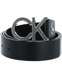 Calvin Klein - Gürtel Metal Diagonal 3,5 cm Ledergürtel - Lyst