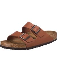 Birkenstock - Arizona Bs Leather Ginger Brown Sandals 7.5 Uk - Lyst