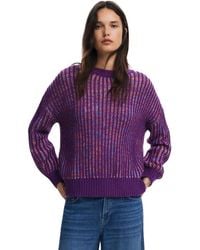 Desigual - Striped Knit Sweater Red - Lyst