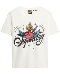 Superdry - Tattoo Script Graphic T-Shirt - Lyst