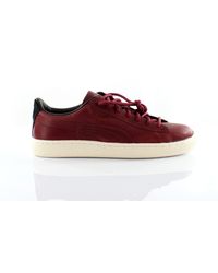 PUMA - Basket Citi Series Red Leather S Trainers 358891 02 - Lyst