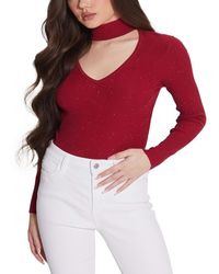 Guess - Long Sleeve Micro Sequin Rib Lea Sweater - Lyst