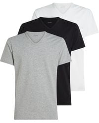 Calvin Klein - 3er Pack T-Shirts Kurzarm mit V-Ausschnitt - Lyst