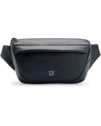 HUGO - S Elliott Stk Bumbag Faux-leather Belt Bag With Stacked Logo Size One Size - Lyst