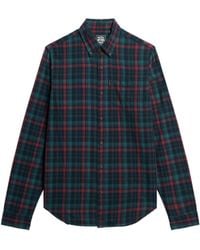 Superdry - Vintage Karohemd aus Bio-Baumwolle Bryce Kariert Marineblau L - Lyst