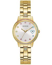 Guess - Watch Three Of Hearts Stainless Steel - Lyst