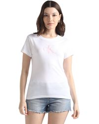 Calvin Klein - Jeans Satijn Ck Slim Tee S/s T-shirts Voor - Lyst
