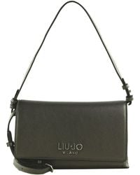 Liu Jo - Schultertasche Umhängetasche Caliwen ECS Crossbody Bag East/West Anthracite Metallic anthrazit - Lyst