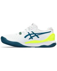 Asics - Gel-Resolution 9 Clay Hombre Zapatos de Tenis Blanco Turquesa - Lyst