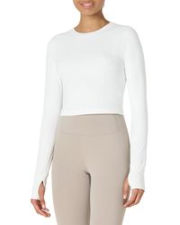 Amazon Essentials - Active Formflex Buttery Soft Long Sleeve Slim Fit Crop Layering Workout Top - Lyst