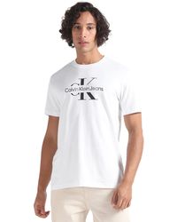 Calvin Klein - T-Shirt DISRUPTED Outline J30J325190YAF - Lyst