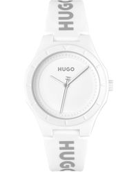 HUGO - Analogue Quartz Watch For Women #lit For Her Collection With Silicone Bracelet Silicone Bracelet - 1540165 - Lyst