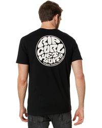 Rip Curl - Wetsuit Icon Short Sleeve T Shirt Tee Black - Lyst