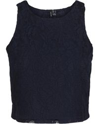 Vero Moda - Vmmila SL Crop Top Jrs Ce Ga - Lyst