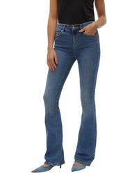 Vero Moda - Jeans VMFLASH MR FLARED LI347 GA XS S M L XL Blau - Lyst