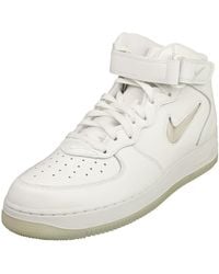 Nike - Air Force 1 Mid 07 Mens Classic Trainers In Summit White - 9.5 Uk - Lyst