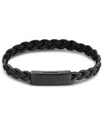 Calvin Klein - Pulsera de piel para Hombre Colección WRAPPED & BRAIDED Negro - 35000129 - Lyst