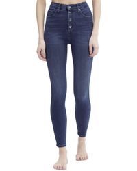 Calvin Klein - Caviglia Super Skinny a Vita Alta Jeans - Lyst