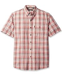 G.H Bass /& Co Mens Madawaska Spacedye Plaid Short Sleeve Shirt