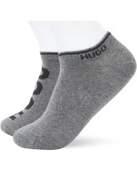 HUGO - Boss 2p As Logo Col Cc Ankle Socks - Lyst