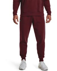Under Armour - S Rival Fleece Joggers Red S - Lyst