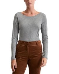 Marc O' Polo - Marc OߴPolo Langarmshirt aus Bio-Baumwolle mit U-Boot-Ausschnitt - Lyst